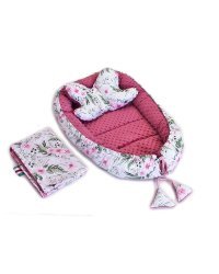 La Bebe ™ Minky Babynest Набор Art.113011 цветов Набор блистере - кокон подушки plediņš