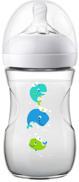 Philips Avent Natural Art.SCF070 / 23 кормление из бутылочки с соской в ​​медленном потоке, 1M + 260ml