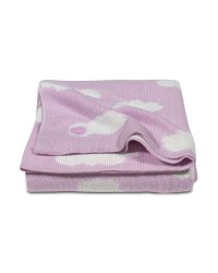 Jollein Clouds Pink Art.516-522-65056 Хлопковый вязаный плед 100x150см