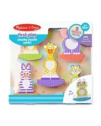 Melissa&amp;Doug Chunky Puzzle Safari Art.11886 Деревянный развивающий пазл для малышей
