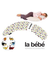 La Bebe™ Moon Maternity Pillow Art.12609 Cats Liels spilvens grūtniecēm ar memory foam (īpaši mīksts un kluss pildījums, kas pielagojas ķermenim) 185cm