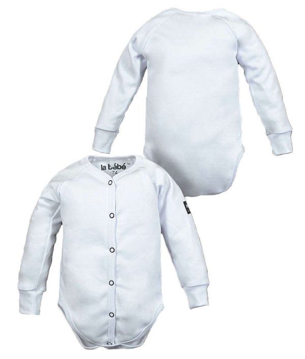Обложка книги «La Bebe ™ Baby Body Art.117685 White Бодик из 100% мягкого хлопка с длинным рукавом»
