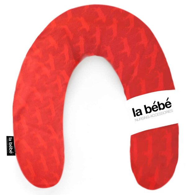 La Bebe™ Rich Maternity Pillow Art.85502 Elk Red Подковка для сна, кормления малыша 30x104 cm