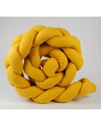 La bebe™ Cotton Border (220) Art.119729 Yellow Плетёный бортик-охранка (косичка) для кроватки 220 cм