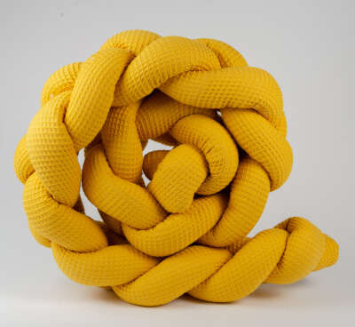 Обложка книги «La bebe™ Cotton Border (220) Art.119729 Yellow Плетёный бортик-охранка (косичка) для кроватки 220 cм»