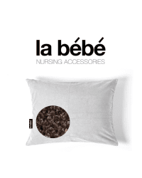 La bebe™ Pillow Eco Green 40x60 Art.7310 Beige/Grey Подушка из мягкой мебельной ткани VELVET на молнии с наполнение из гречневой шелухи с дополнительным внутренним чехлом из хлопка 40x60см
