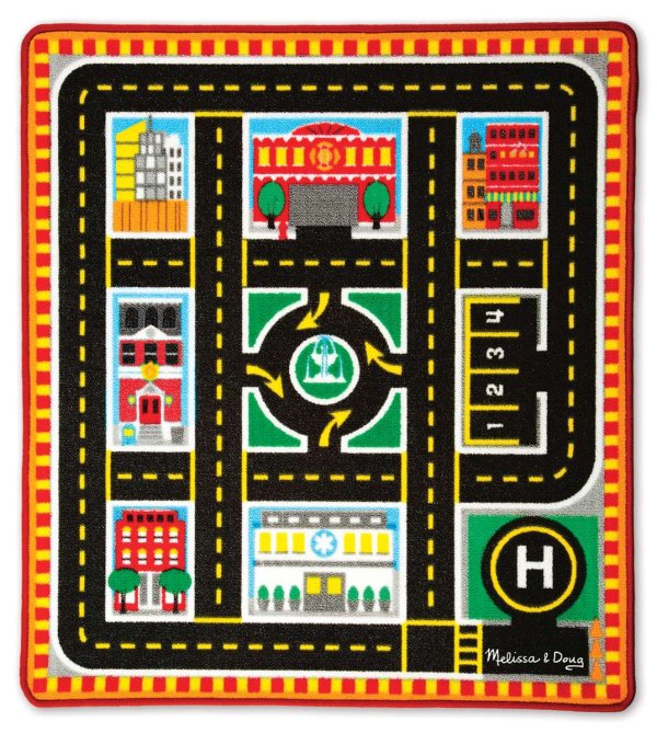 Melissa&amp;Doug Resque Rug Art.19406 Детский коврик для игр с машинками 100x91 см