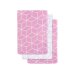 Jollein Muslin Face Graphic Mauve Art.536-848-65119 Высококачественная муслиновая пелёнка из хлопка для лица, 3 шт. (15x21)