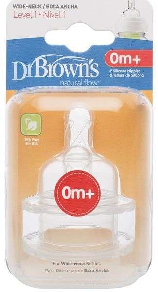 Обложка книги «Dr.Browns Wide Neck Art.352-INTL Силиконовые соски для бутылочек c регулируемой скоростью течения от 0m+ мес. (2 шт.)»