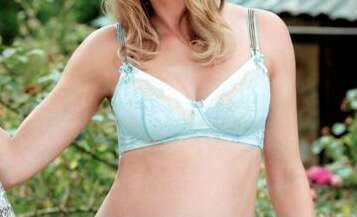 La Bebe™ Boutique Lingerie Eco Art.19396 Magnolia Dream Art.37970 Blue Ocean Бюстгальтер для кормления с отстёгивающейся плотной чашкой и стабильной поддержкой груди