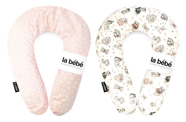 La Bebe™ Snug Cotton Nursing Maternity Pillow Art. 101729 Dogs Двухсторонняя Подковка для сна, кормления малыша 20*70cm