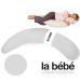 La Bebe™ Moon Maternity Pillow Art.96460 Grey Satin Большая подушка для беременных с наполнителем из Memory Foam (особенно мягкий и тихий наполнитель) 185cm