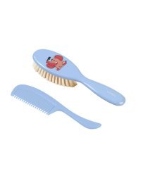 BabyOno Art.568 Blue NATURAL SUPER SOFT Щетка с натуральным мягким волосом + расческа