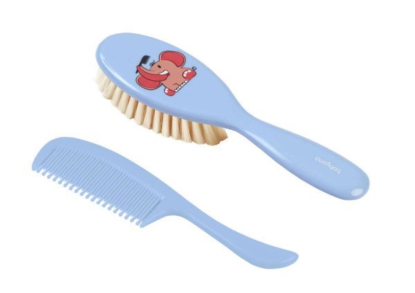 Обложка книги «BabyOno Art.568 Blue NATURAL SUPER SOFT Щетка с натуральным мягким волосом + расческа»
