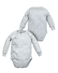 La Bebe ™ Baby Body Art.117687 Grey Бодик из 100% мягкого хлопка с длинным рукавом
