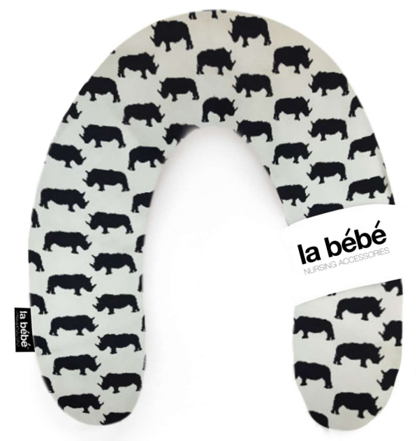 La Bebe™ Rich Cotton Nursing Maternity Pillow Art.9426 Rhino Подковка для сна, кормления малыша 30x104 cm