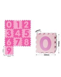 SunTaToys покрытие Puzzle PINK Art.1001 Дети многофункциональный коврик головоломки цифры 10 элементов
