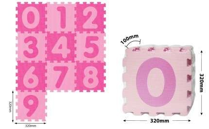 SunTaToys покрытие Puzzle PINK Art.1001 Дети многофункциональный коврик головоломки цифры 10 элементов