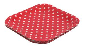 Тарелки 10 шт. (0.126 кг. )  в горошек 