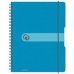 Spirļbloks A5 / 80 идти PP caursp.zils