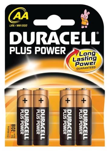 Батарейки  Duracell Plus AA-B4/LR6 (bl-4)