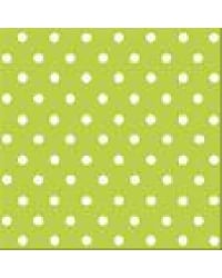 Салфетки 33/3/20 зеленые / белые точки