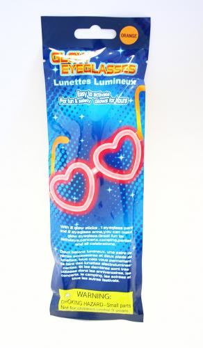 Темные очки светящегося сердца 1 шт