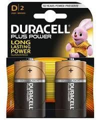 Батарейки Duracell Plus D-B2/LR20 (bl-2)