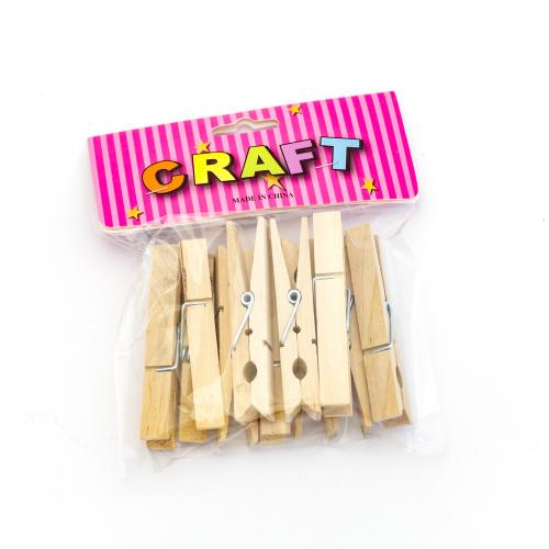 Деревянные прищепки 7.5 см - 10 штук 