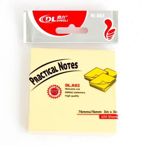 Sticky 76x76mm желтый