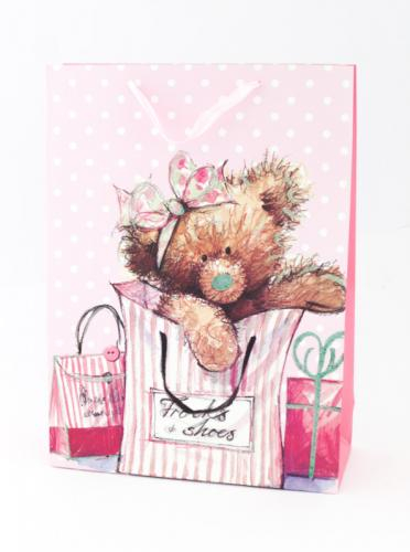 Подарочный мешок 18 23 см мишки