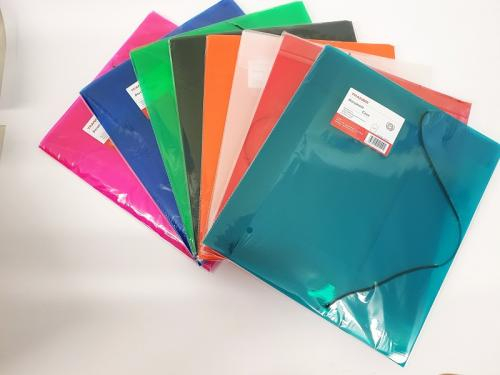 Папка с эластичной прозрачной А4 4см (8 цветов) Папка с эластичной прозрачной А4 4см (8 цветов)