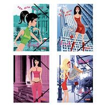 Картон Папка А4 «Город Девушки»