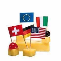 Канапе палочки Флаги