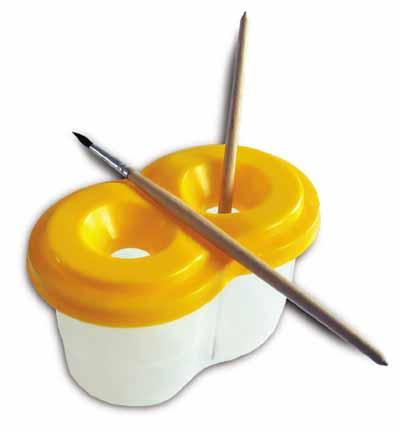 Баночка  Луч  для  полоскания 2-х кисточек 