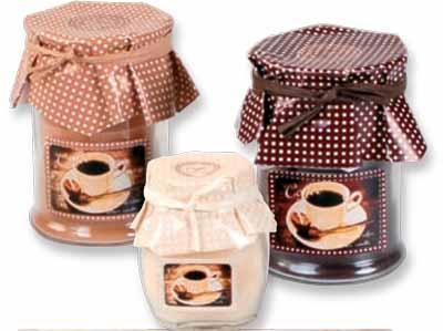 Свеча кофе в стекле