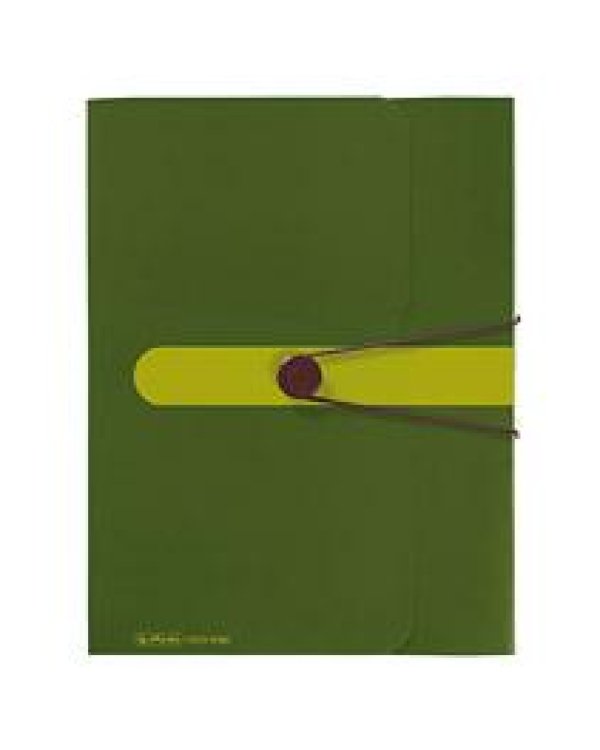 Папка с камедью. A4 / 4CM PP Green