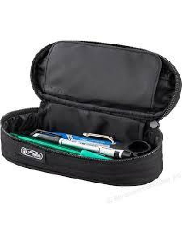 Пенал овальный, черный / 11415924