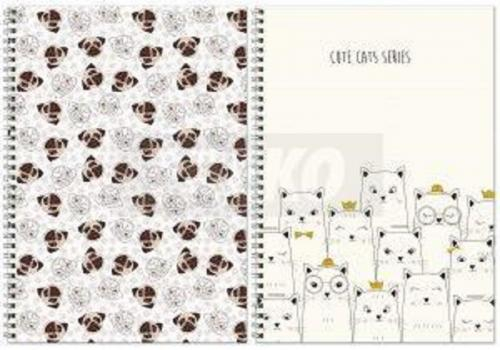 Spirāļklade А5 / 80lp rūt.Dzīvnieki