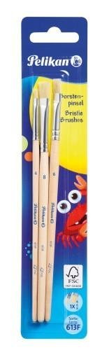 Кисти набор с 3 щетками гуашь Кисти набор с 3 щетками гуашь