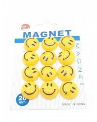 Магниты на  доску  20 мм  12 шт.  -  Смайлики