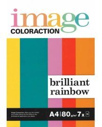 Цветная бумага A4 80г 7 * 10 блестящий радуга