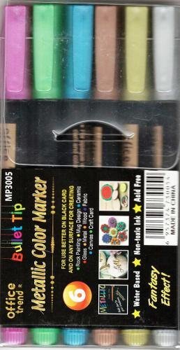 Комплект маркеров Metalic - 6 цветов