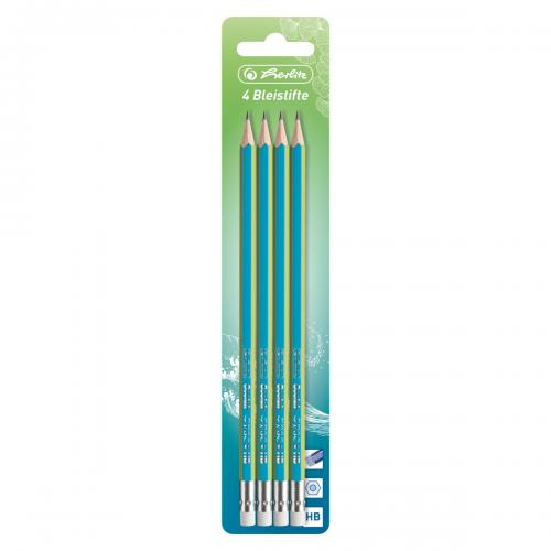 Карандаш Herlitz HB GreenLine 4Gab.