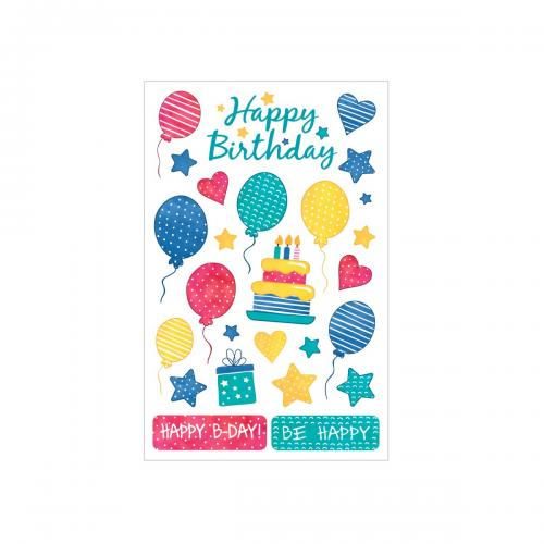 Наклейки Днем Birhtday