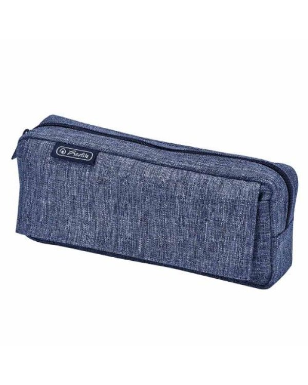пенал с хлопушка ткани, синий / серый