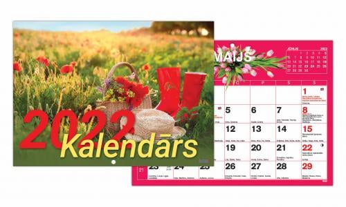 Sienas kalendārs COLOR A4 2022