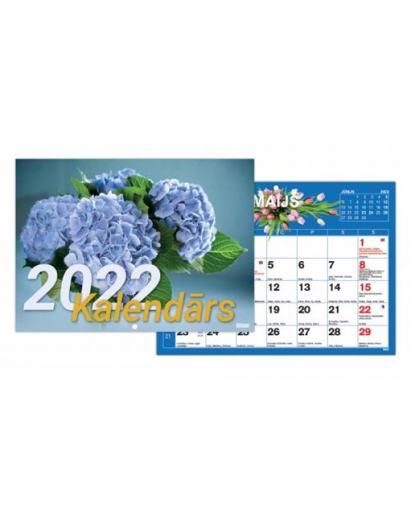 Sienas kalendārs COLOR A4 2022