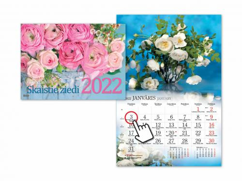 Sienas kalendārs ZIEDI 2022 Sienas kalendārs ZIEDI 2022