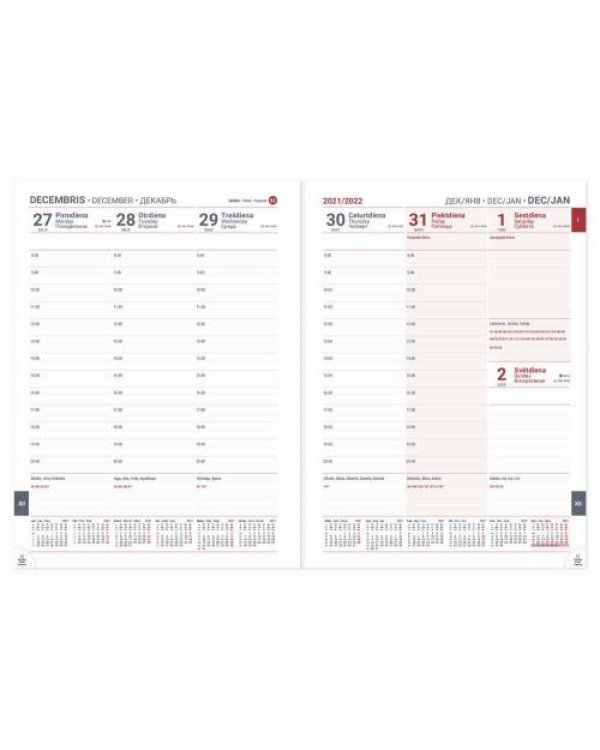 Dienasgrāmata A4  nedēļa 2022 VIP